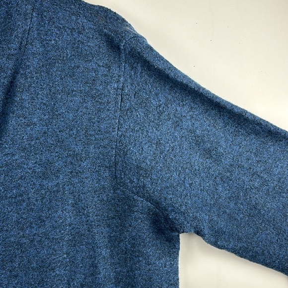 J. Jill Pure Jill Jacket Coat Size M Womans Blue Wool Blend Snap Buttons Pockets - Picture 11 of 15